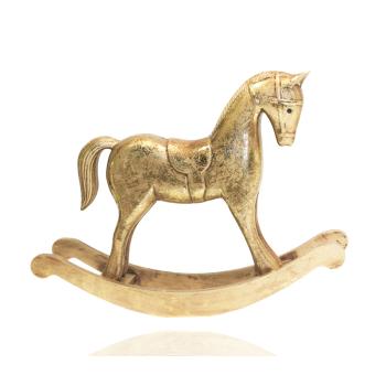 DEKOR DREVENÉ HOJDACIE KRESLO, STAROŽITNÉ, ZLATÉ