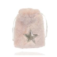 OZDOBNÁ TEXTILNÁ ZÁTKA, HVIEZDICOVÝ VZOR, RUŽOVO-ZLATÁ