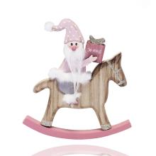 DEKORÁCIA DREVENÉ FÚZY NA HOJDACOM KONI, RUŽOVÁ