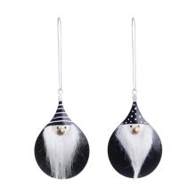 DEKOR KOVOVÁ ZÁVESNÁ OZDOBA GUĽA NA FÚZY, ČIERNA