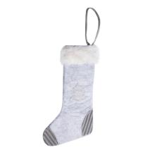 DEKORATÍVNY TEXTIL NA ZAVESENIE SANTA CLAUS PONOŽKY, MODRÁ BIELA