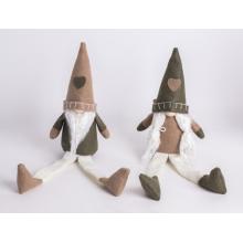 DEKOR PLSTENÉ FÚZY S VISIACIMI NOHAMI, HNEDO-ZELENÉ