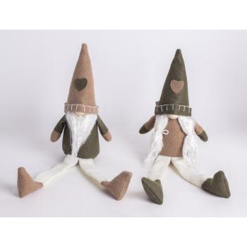 DEKOR PLSTENÉ FÚZY S VISIACIMI NOHAMI, HNEDO-ZELENÉ