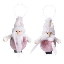 DEKORÁCIE ZÁVESNÉ ZAMATOVÉ CHLAPEC ALEBO DIEVČA, RUŽOVO-BIELE