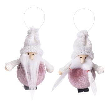 DEKORÁCIE ZÁVESNÉ ZAMATOVÉ CHLAPEC ALEBO DIEVČA, RUŽOVO-BIELE