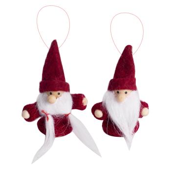 DEKOR ZÁVESNÝ PLETENÝ CHLAPEC ALEBO DIEVČA FÚZY, BORDOVÁ