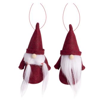 ZÁVESNÝ DEKOR PLSTENÉ FÚZY CHLAPCA ALEBO DIEVČAŤA, BORDOVÁ FARBA