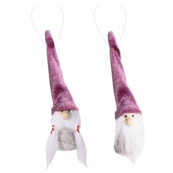 OZDOBNÉ ZAMATOVÉ FÚZY CHLAPCA ALEBO DIEVČAŤA SO SIVO-BORDOVOU ČIAPKOU