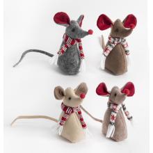 DEKOR TEXTILNÁ MYŠ SO ŠATKOU