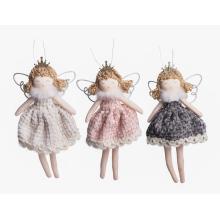 TEXTILNÝ ZÁVESNÝ ANJEL V ŠATÁCH