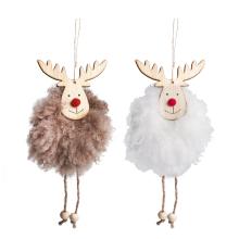 TEXTILNÝ A DREVENÝ SOB SO ZÁVESNÝM KOŽUCHOM