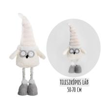 TEXTILNÁ SOVA SNEŽNÁ, STOJACA NA TELESKOPICKÝCH NOHÁCH