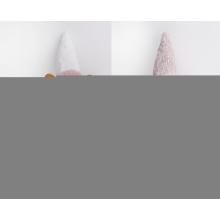 TEXTILNÝ ANJEL, STOJACI, SO ZAVESENÝMI NOHAMI, ZLATÉ SRDCE, BIELY ALEBO FIALOVÝ