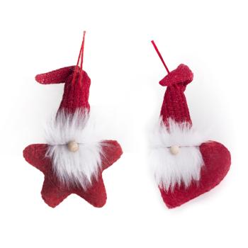 TEXTILNÉ ZÁVESNÉ FÚZY SO SRDCOM ALEBO HVIEZDOU, BORDOVÉ