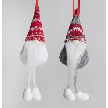 TEXTILNÉ ZÁVESNÉ FÚZY SO ZÁVESNÝMI NOŽIČKAMI, ČERVENÁ ČIAPKA, BIELA ALEBO SIVÁ