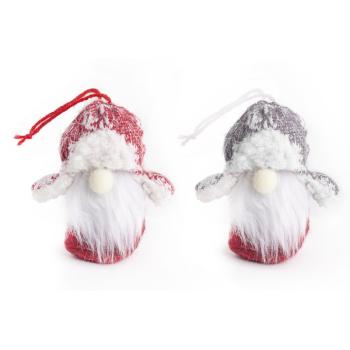 TEXTILNÉ HÁČKOVANÉ FÚZY SO SNEHOVOU ČIAPKOU, BORDOVÉ ALEBO SIVÉ