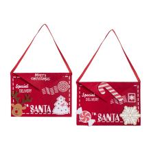 PLSTENÁ ZÁVESNÁ OBÁLKA, SANTA, ČERVENÁ