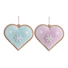 PLSTENÉ ZÁVESNÉ SRDCE, PERNÍK, TYRKYSOVÁ A RUŽOVÁ