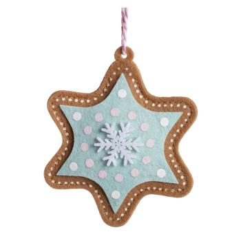 PLSTENÁ ZÁVESNÁ HVIEZDA, PERNÍKOVÁ, TYRKYSOVÁ