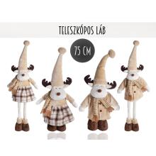 TEXTILNÝ SOBÍ CHLAPEC A DIEVČA S TELESKOPICKÝMI NOHAMI, HNEDÝ