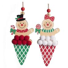 ZMRZLINA S DREVENÝM ZÁVESOM, KOPČEKY, MED, ČERVENÁ A ZELENÁ, BIELA