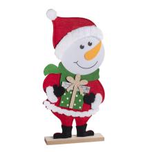 PLSTENÝ SNEHULIAK, DREVENÝ PODSTAVEC, OBLEK SANTA CLAUSA, S DARČEKOM