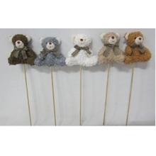 TEXTILNÝ MEDVEĎ S PALICOU, V ŠATKE