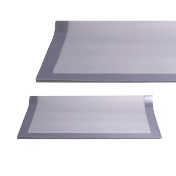 PLASTOVÉ OBALY, SADA 20 KUSOV, ZAKRIVENÉ, HRUBÝ RÁM, SIVÉ