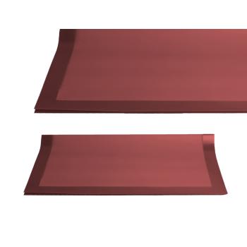 PLASTOVÉ OBALY, SADA 20 KUSOV, ZAKRIVENÉ, HRUBÝ RÁM, BORDOVÁ FARBA