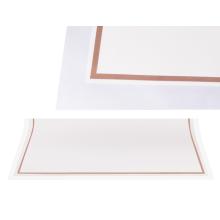 PLASTOVÉ OBALY, SADA 20 KUSOV, ZAHNUTÉ, PASTELOVÉ ORÁMOVANIE, BIELA/BRONZOVÁ