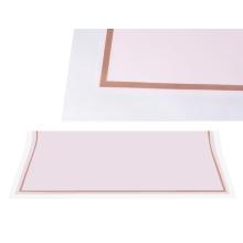 PLASTOVÉ OBALY, SADA 20 KUSOV, ZAHNUTÉ, PASTELOVÉ ORÁMOVANIE, RUŽOVÁ/BRONZOVÁ