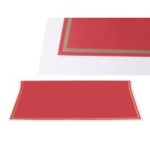 PLASTOVÉ OBALY, SADA 20 KUSOV, ZAHNUTÉ, PASTELOVÉ ORÁMOVANIE, ČERVENÁ/BRONZOVÁ