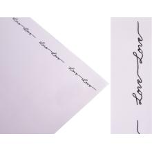 PLASTOVÉ OBALY, SADA 20 KUSOV, ZAHNUTÉ, S NÁPISOM LOVE, FIALOVÉ