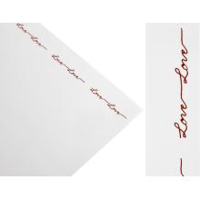 PLASTOVÉ OBALY, SADA 20 KUSOV, ZAHNUTÉ, S NÁPISOM LOVE, BIELE