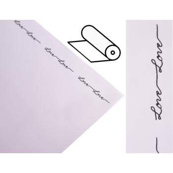 PLASTOVÝ OBAL, ROLKA, S NÁPISOM LOVE, FIALOVÝ