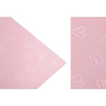 PLASTOVÉ OBALY, SADA 20 KUSOV, ZAHNUTÉ, V TVARE SRDCA, RUŽOVÉ