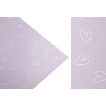 PLASTOVÉ OBALY, SADA 20 KUSOV, ZAHNUTÉ, V TVARE SRDCA, FIALOVÉ