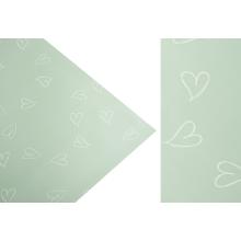 PLASTOVÉ OBALY, SADA 20 KUSOV, ZAHNUTÉ, V TVARE SRDCA, ZELENÉ