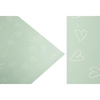 PLASTOVÉ OBALY, SADA 20 KUSOV, ZAHNUTÉ, V TVARE SRDCA, ZELENÉ