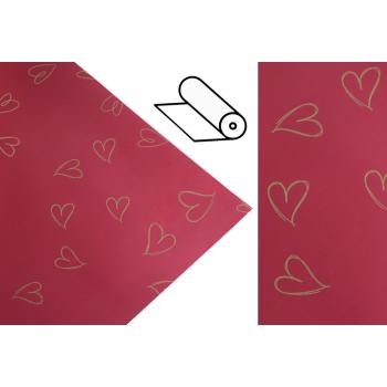 PLASTOVÉ OBALY, ROLKA, SRDCE, ČERVENÉ