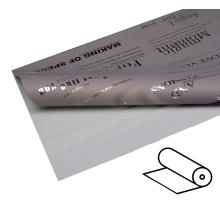 PLASTOVÝ OBAL V ROLKE, 2 STRANY, TEXTOVÝ VZOR, SIVÝ