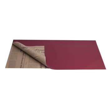 PLASTOVÝ OBAL V ROLKE, 2 STRANY, NOVINOVÝ VZOR, BORDOVÁ FARBA