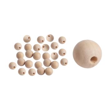 DEKORATÍVNE DREVENÉ GULE, SADA 26 KUSOV, PRÍRODNÉ