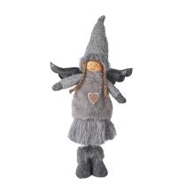 DEKOR TEXTILNÁ DIEVČINA, STOJACA, SIVÁ A EZ17*48