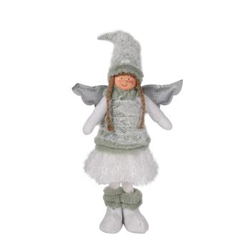 DEKOR TEXTILNÁ DIEVČINA, STOJACA, ZELENÁ A FE17*48