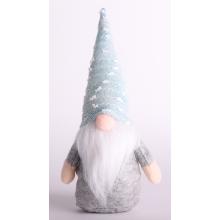 TEXTILNÁ DEKORÁCIA, MOTÝLIK V MODREJ BODKOVANEJ ČIAPKE