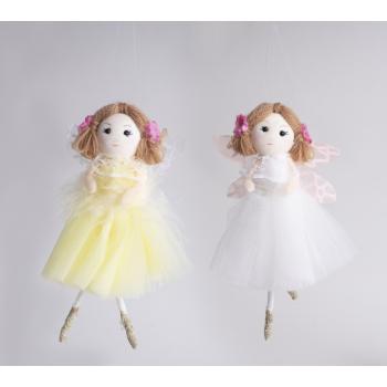 TEXTILNÁ DEKORÁCIA, ZÁVESNÁ, DIEVČA V TYLOVÝCH ŠATÁCH, ZÁVESNÉ NOHY,