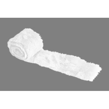 PLYŠOVÝ DEKORAČNÝ PÁS, BIELY