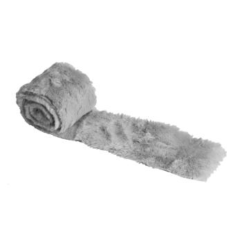 PLYŠOVÝ DEKORAČNÝ PRÚŽOK, SIVÝ