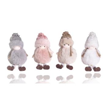 DEKOR DIEVČA, S VISIACIMI NOHAMI, KOŽUŠINOVÉ NOHAVICE, KLOBÚK